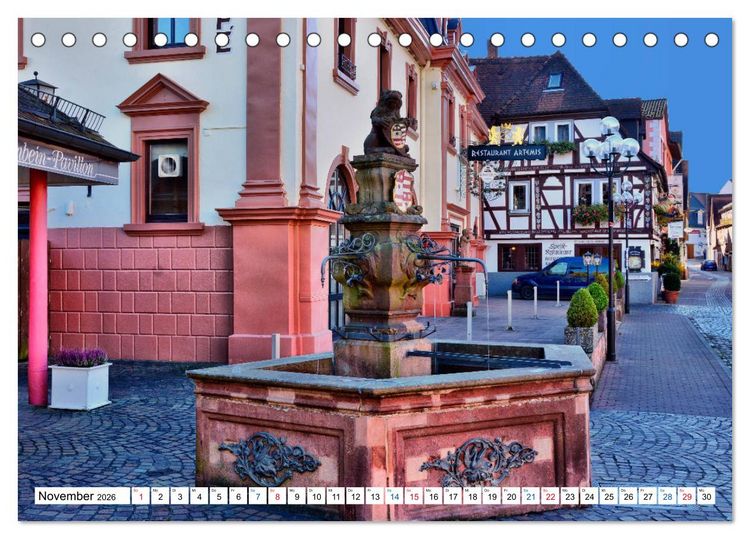 Produktbild: Erbach - Die Odenw&auml;lder Residenzstadt (Tischkalender 2026 DIN A5 quer), CALVENDO Monatskalender