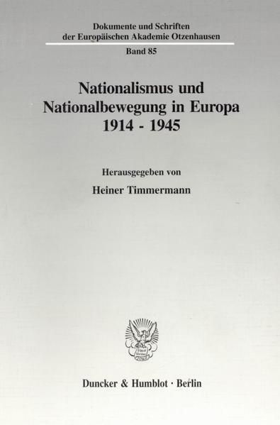 Produktbild: Nationalismus und Nationalbewegung in Europa 1914&ndash;1945.