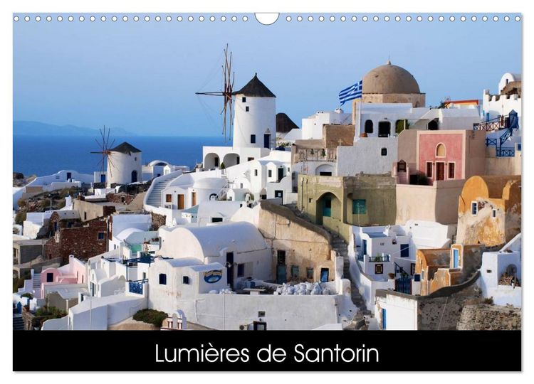 Produktbild: Lumi&egrave;res de Santorin (Calendrier mural 2026 DIN A3 vertical), CALVENDO calendrier mensuel