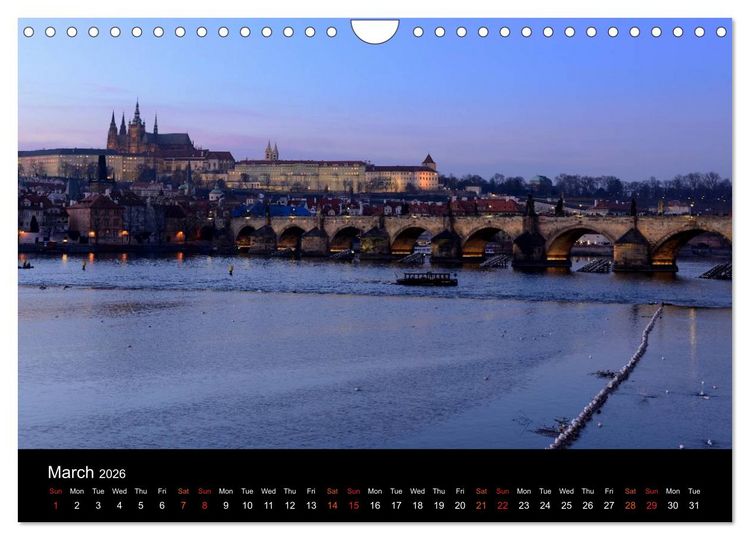 Produktbild: Walking around Prague (Wall Calendar 2026 DIN A4 landscape), CALVENDO 12 Month Wall Calendar