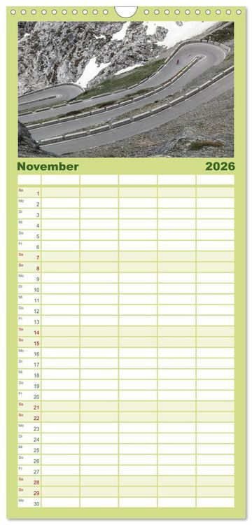 Produktbild: Familienplaner 2026 - Biken - Impressionen von Rolf Dietz mit 5 Spalten (Wandkalender, 21 x 45 cm) CALVENDO