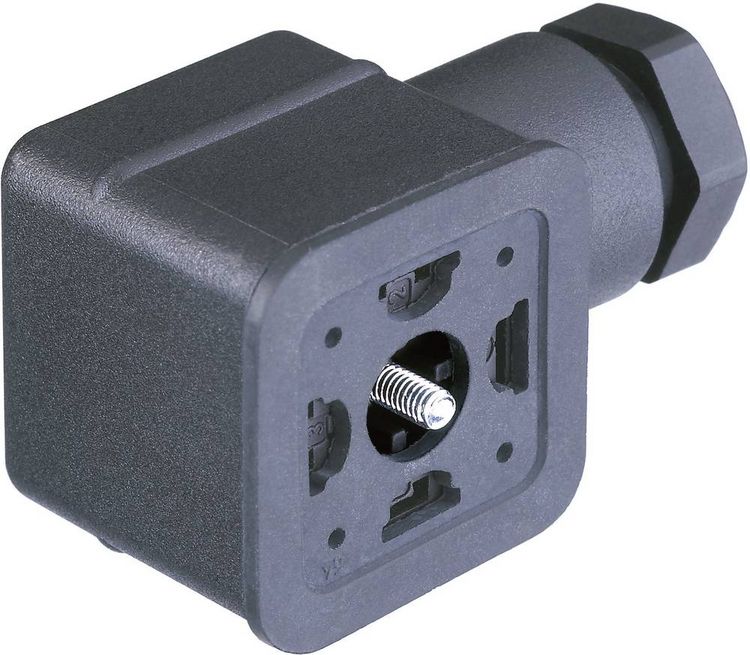 Produktbild: Ventilsteckverbinder GDMF Schwarz CO GDMF 3016 DAAA Pole:3 + PE 935 980-179 Hirschmann Inhalt: 1 St.