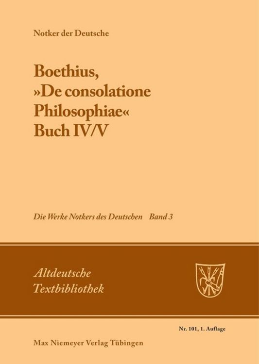 Produktbild: Boethius, &raquo;De consolatione Philosophiae&laquo;