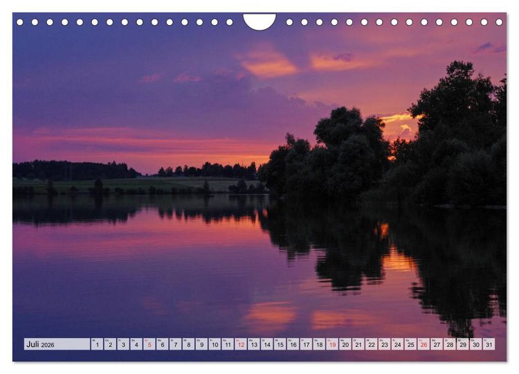 Produktbild: Das Blaue Land - Himmel, Seen und Berge im bayerischen Voralpenland (Wandkalender 2026 DIN A4 quer), CALVENDO Monatskalender