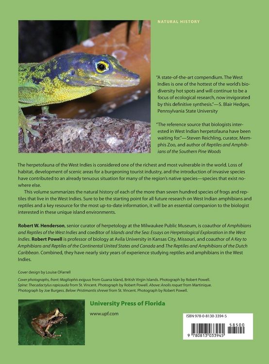 Produktbild: Natural History of West Indian Reptiles and Amphibians