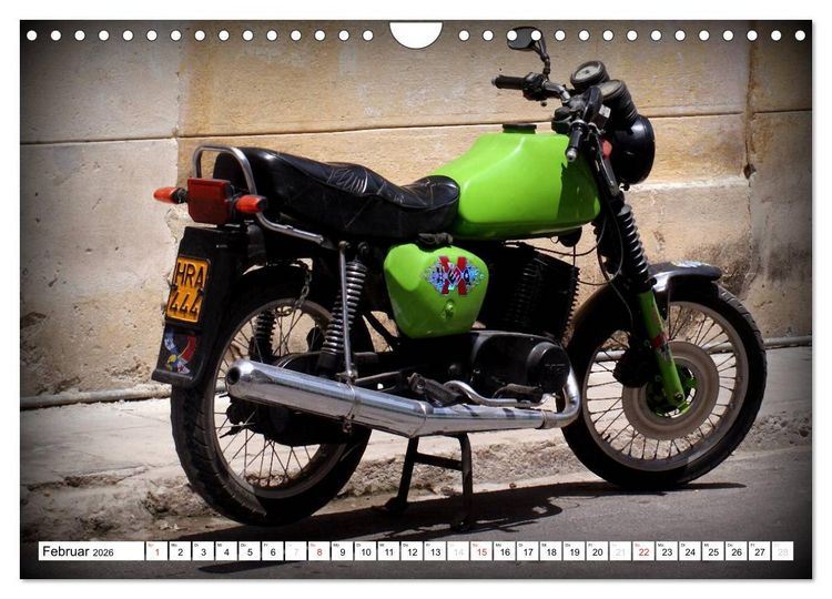 Produktbild: Mythos MZ - Ein DDR-Motorrad auf Kuba (Wandkalender 2026 DIN A4 quer), CALVENDO Monatskalender