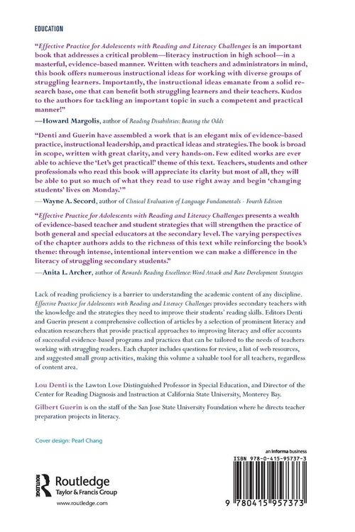 Produktbild: Effective Practice for Adolescents with Reading and Literacy Challenges