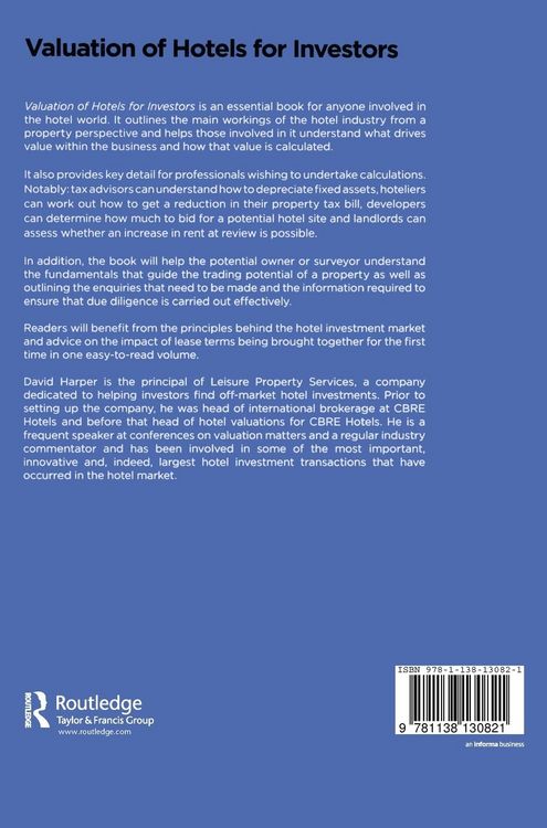 Produktbild: Valuation of Hotels for Investors