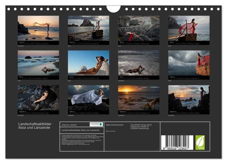 Produktbild: Landschaftsaktbilder Ibiza und Lanzarote (Wandkalender 2026 DIN A4 quer), CALVENDO Monatskalender
