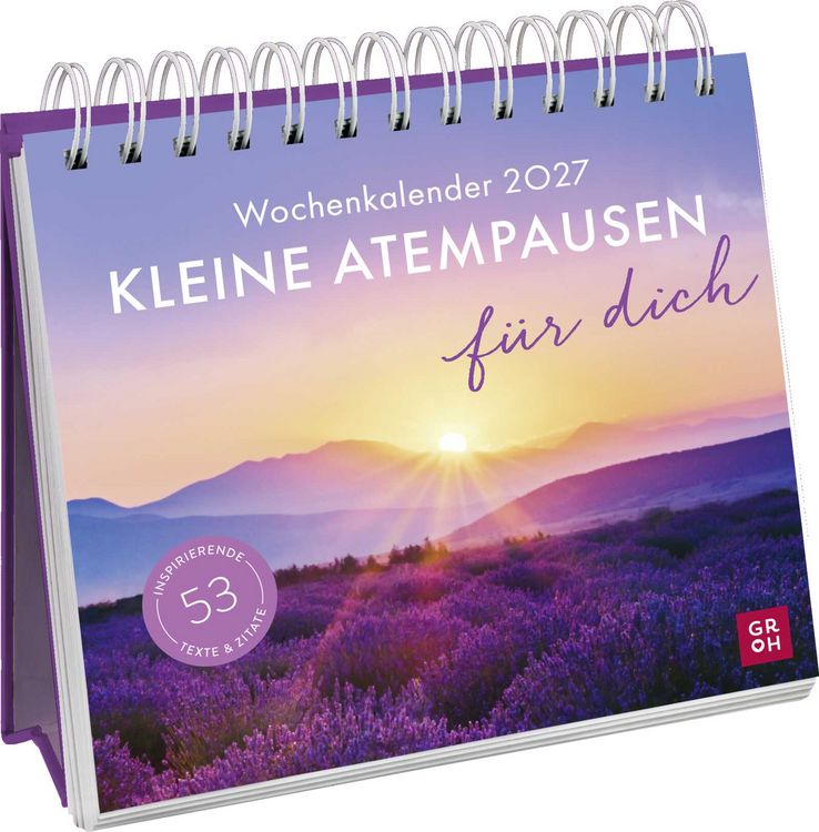 Produktbild: Wochenkalender 2027: Kleine Atempausen f&uuml;r dich
