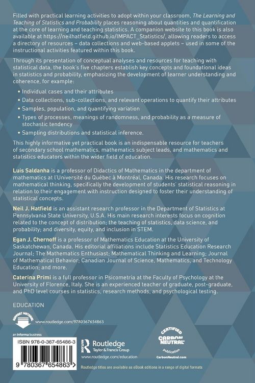 Produktbild: The Learning and Teaching of Statistics and Probability