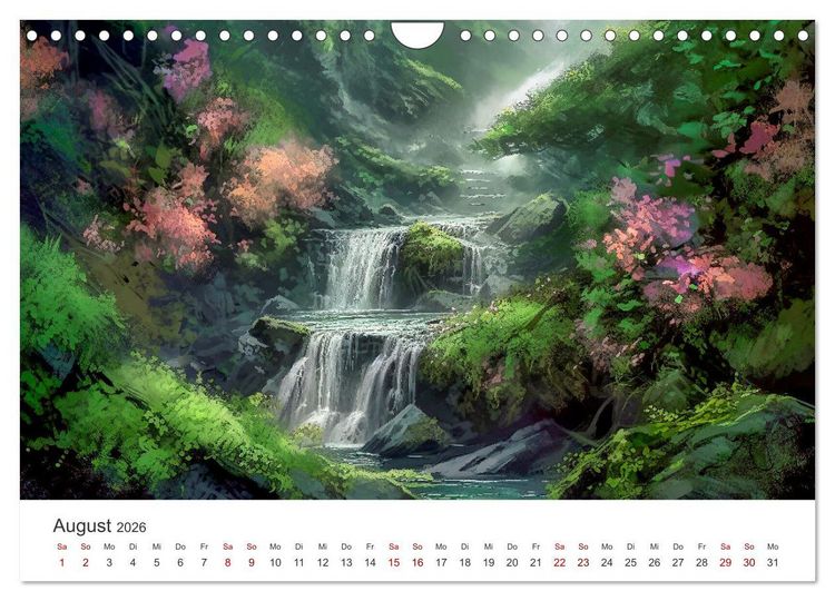 Produktbild: Kaskaden - Die Poesie des Wassers (Wandkalender 2026 DIN A4 quer), CALVENDO Monatskalender