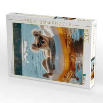 Produktbild: CALVENDO Puzzle Koala mit Sonnenbrille im Schwimmring | 1000 Teile Lege-Gr&ouml;&szlig;e 64x48cm Foto-Puzzle f&uuml;r gl&uuml;ckliche Stunden