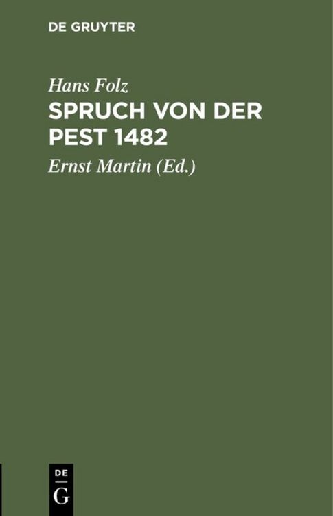 Produktbild: Spruch von der Pest 1482