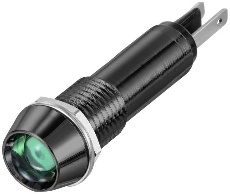 Produktbild: TRU COMPONENTS TC-12358856 LED-Signalleuchte Gr&uuml;n 12 V/DC, 24 V/DC 10mm 40&deg; 1St.