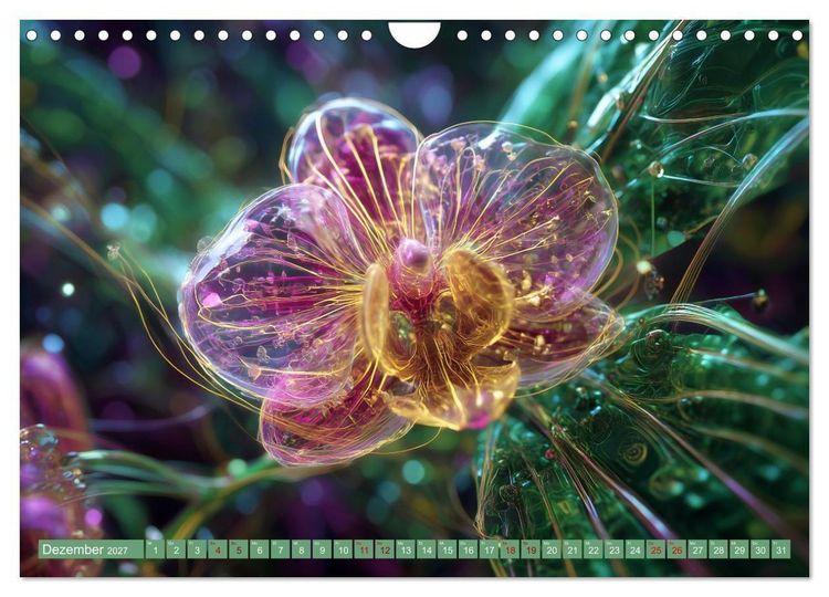 Produktbild: Luminous Garden. Wo Biologie und KI verschmelzen (Wandkalender 2027 DIN A4 quer), CALVENDO Monatskalender