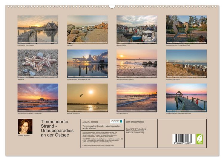 Produktbild: Timmendorfer Strand - Urlaubsparadies an der Ostsee (hochwertiger Premium Wandkalender 2026 DIN A2 quer), Kunstdruck in Hochglanz