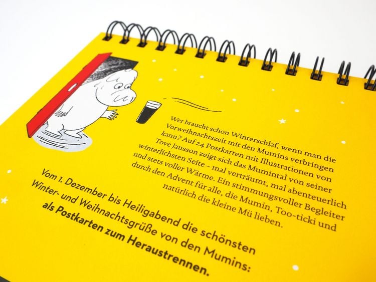 Produktbild: Mumins Adventskalender. 24 Postkarten f&uuml;r die Weihnachtszeit (Advents-Postkartenaufsteller)