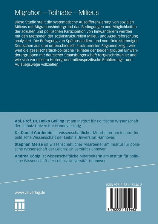 Produktbild: Migration - Teilhabe - Milieus