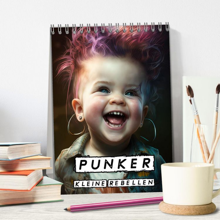 Produktbild: Punker Kleine Rebellen (Tischkalender 2026 DIN A5 hoch), CALVENDO Monatskalender