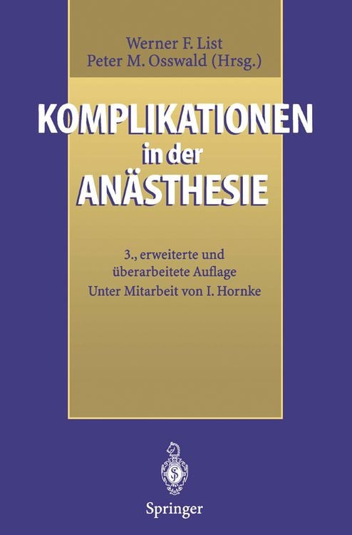 Produktbild: Komplikationen in der An&auml;sthesie