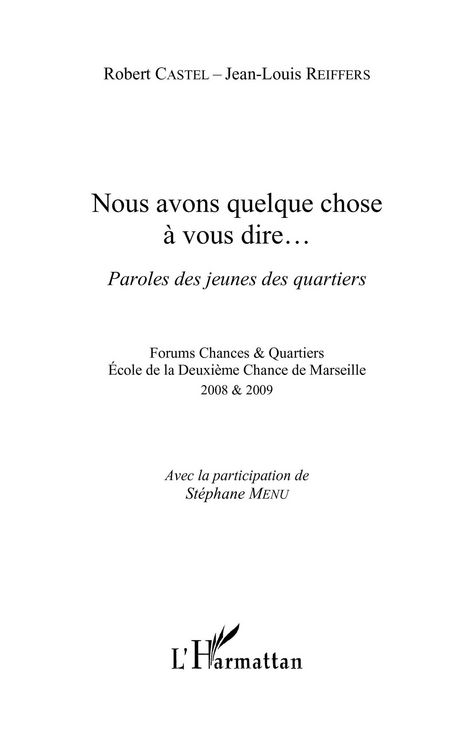 Produktbild: Nous avons quelque chose A vous dire... - paroles des jeunes