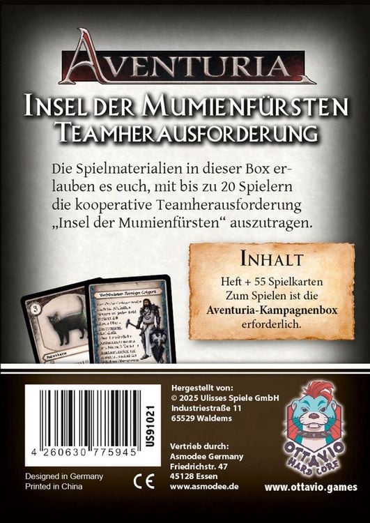 Produktbild: Ottavio - Aventuria - Teamherausforderung: Insel der Mumienf&uuml;rsten