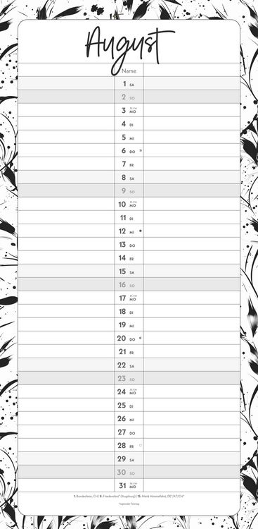 Produktbild: Termine für 2 Black and White 2026 Familienplaner - Timer - Termin-Planer - Couple-Kalender - Familien-Kalender - 22x45