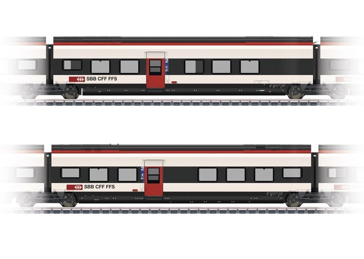 Produktbild: M&auml;rklin 43462 H0 Erg&auml;nzungsset 2 zu Giruno der SBB D(B9) 2.Klasse und E(B8) 2.Klasse