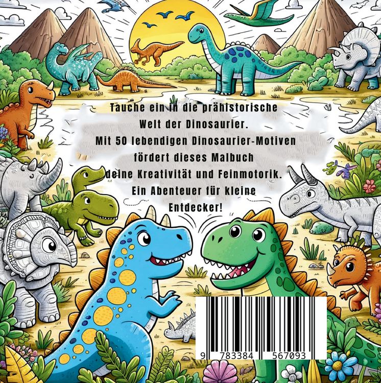 Produktbild: Malbuch f&uuml;r Jungen: Mein Urzeitliches Dinosaurier Malbuch!