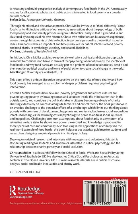 Produktbild: Food Charity and the Psychologisation of Poverty