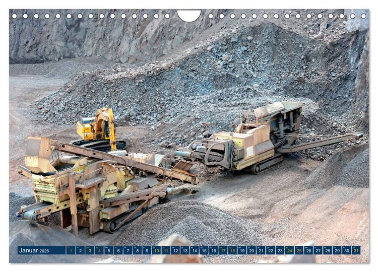 Produktbild: Bergbau - Die Faszination der riesigen Maschinen (Wandkalender 2026 DIN A4 quer), CALVENDO Monatskalender