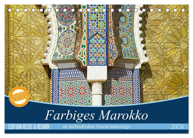 Produktbild: Farbiges Marokko (Tischkalender 2026 DIN A5 quer), CALVENDO Monatskalender