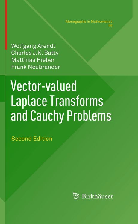 Produktbild: Vector-valued Laplace Transforms and Cauchy Problems