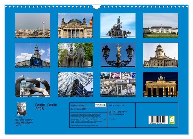 Produktbild: Berlin, Berlin 2026 (Wandkalender 2026 DIN A3 quer), CALVENDO Monatskalender