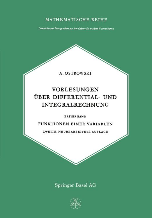 Produktbild: Vorlesungen &uuml;ber Differential- und Integralrechnung