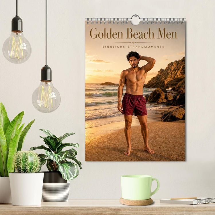 Produktbild: Golden Beach Men - Sinnliche Strandmomente (Wandkalender 2027 DIN A4 hoch), CALVENDO Monatskalender