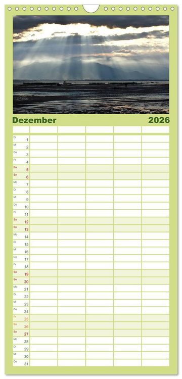 Produktbild: Familienplaner 2026 - Vietnam &ndash; Land der Kontraste 2026 mit 5 Spalten (Wandkalender, 21 x 45 cm) CALVENDO