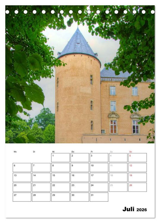 Produktbild: Eindrucksvolle Burgen, malerische Schl&ouml;sser im M&uuml;nsterland (Tischkalender 2026 DIN A5 hoch), CALVENDO Monatskalender