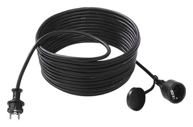 Produktbild: Bachmann 343.170 Strom Verl&auml;ngerungskabel 16A Schwarz 5.00m H05VV-F 3G 1,5mm&sup2;