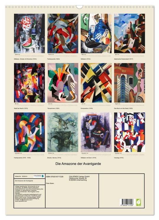 Produktbild: Die Amazone der Avantgarde (Wandkalender 2026 DIN A2 hoch), CALVENDO Monatskalender