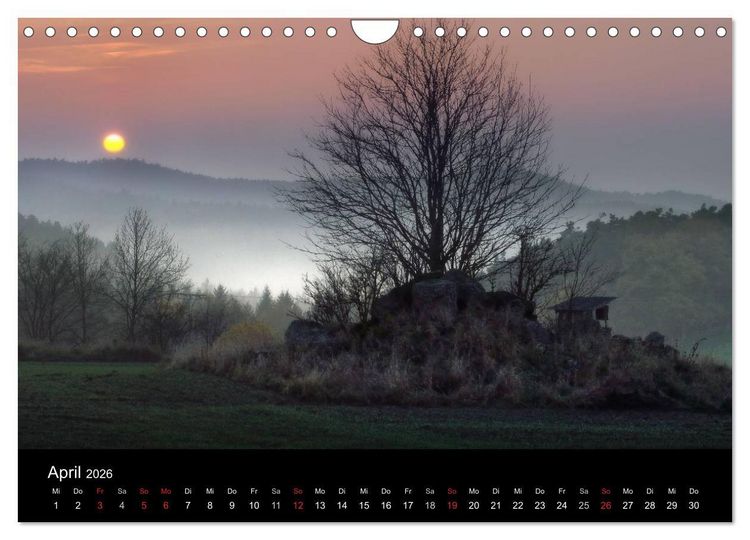Produktbild: Kanzelkalender 2026 (Wandkalender 2026 DIN A4 quer), CALVENDO Monatskalender