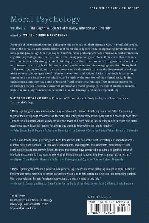 Produktbild: Moral Psychology, Volume 2 - The Cognitive Science of Morality