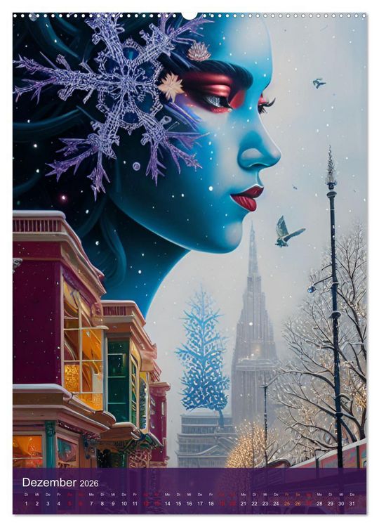 Produktbild: Fotokunst mit KI - Surrealismus (hochwertiger Premium Wandkalender 2026 DIN A2 hoch), Kunstdruck in Hochglanz