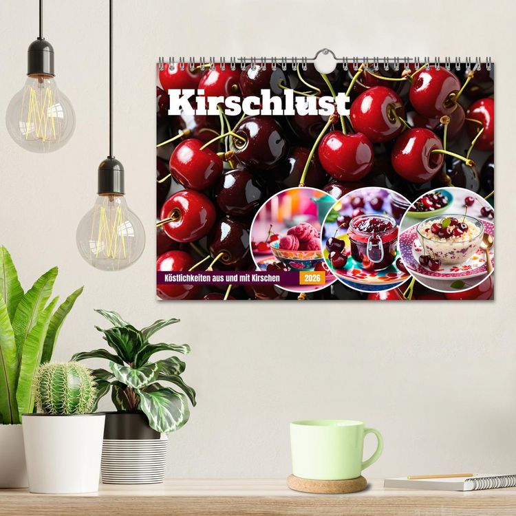 Produktbild: Kirschlust - K&ouml;stlichkeiten aus und mit Kirschen (Wandkalender 2026 DIN A4 quer), CALVENDO Monatskalender