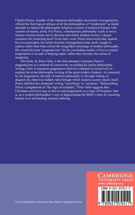 Produktbild: Peirce, Pragmatism, and the Logic of Scripture