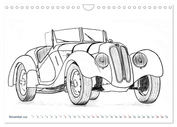 Produktbild: Vintage Sports Cars (Wandkalender 2026 DIN A4 quer), CALVENDO Monatskalender