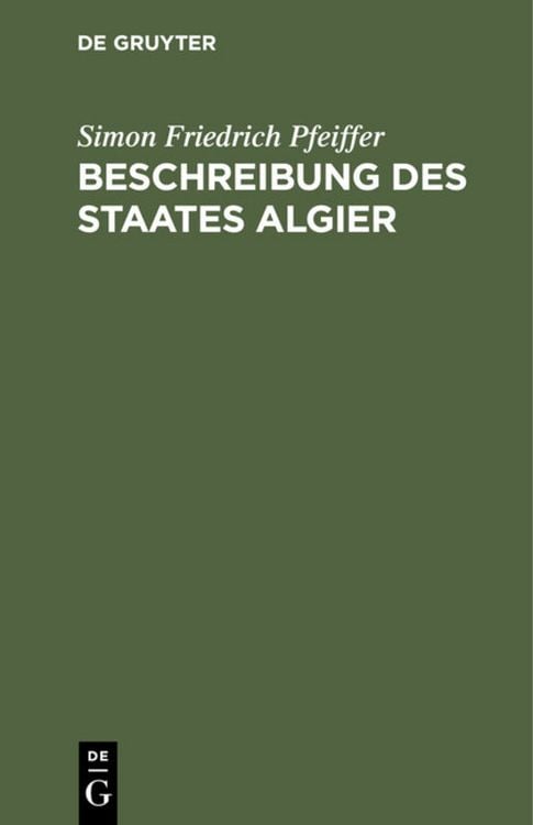 Produktbild: Beschreibung des Staates Algier