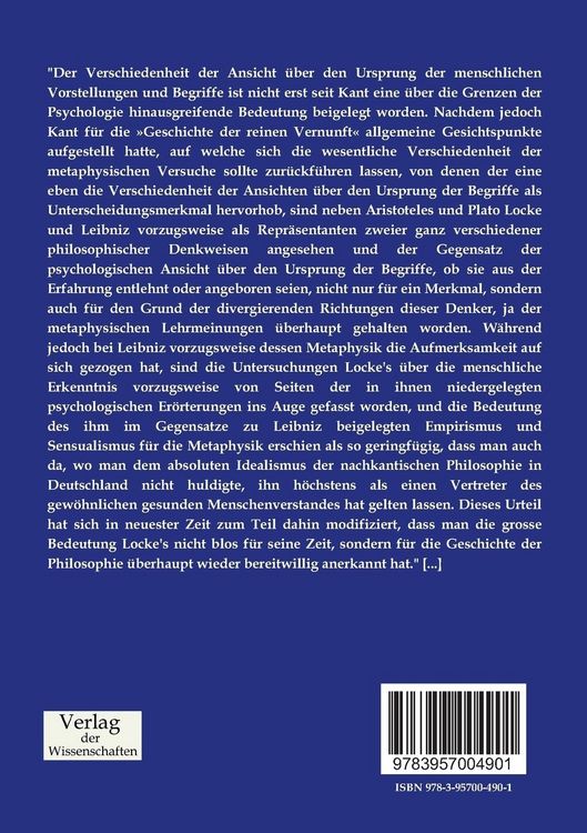 Produktbild: Locke's Lehre von der menschlichen Erkenntnis