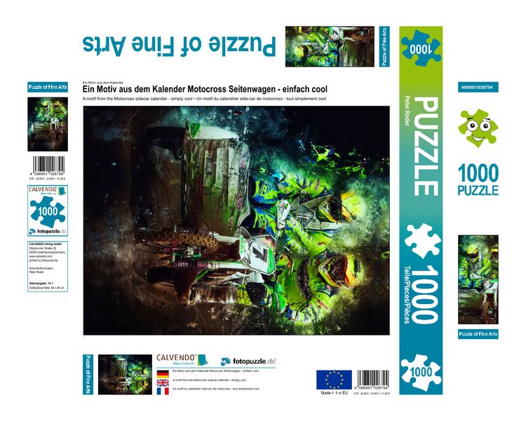 Produktbild: CALVENDO Puzzle Motocross Seitenwagen - einfach cool 1000 Teile Lege-Gr&ouml;&szlig;e 480 x 640 cm Foto-Puzzle Bild von Peter Roder